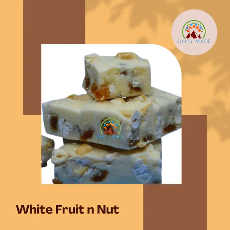 White Fruit and Nut Chocolates - Premium Ooty Homemade Chocolates with Nuts and Fruits