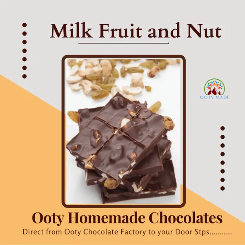 Milk Fruit and Nut Chocolates - Delicious Homemade Treats from Ooty Chocolate Factory