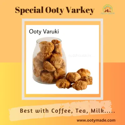 Ooty Varkey-Small 500 G - Authentic Varkey Biscuits from Ooty Varkey Shop | Perfect Tea Time Snacks