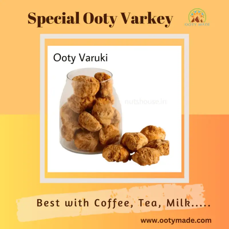 Ooty Varkey-Small 500 G - Authentic Varkey Biscuits from Ooty Varkey Shop | Perfect Tea Time Snacks