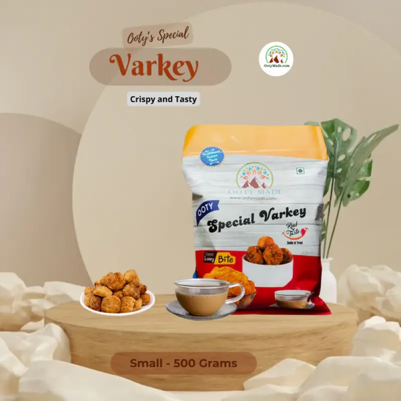Ooty Varkey-Small 500 G - Authentic Varkey Biscuits from Ooty Varkey Shop | Perfect Tea Time Snacks