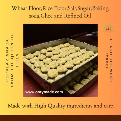 Ooty Varkey-Small 500 G - Authentic Varkey Biscuits from Ooty Varkey Shop | Perfect Tea Time Snacks