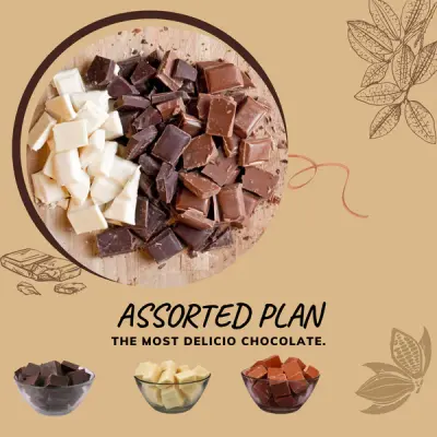 Ooty Plain Assorted Chocolates - Handmade, Mixed Chocolate Box with Milk, White, Dark Varieties