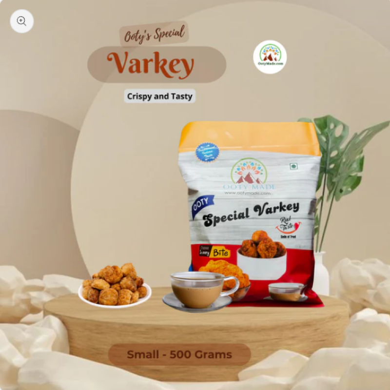Ooty Varkey-Small 500 G - Authentic Varkey Biscuits from Ooty Varkey Shop | Perfect Tea Time Snacks